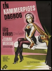 6f077 DIARY OF A CHAMBERMAID Danish 1965 Jeanne Moreau, directed by Luis Bunuel, Stevenov art!