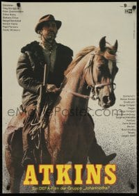 6f166 ATKINS East German 23x32 1986 western cowboy Oleg Borisov in the title role on horseback!