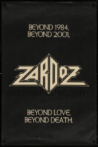 6f336 ZARDOZ teaser English 1sh 1974 Boorman, Connery, beyond 1984, 2001, love and death, rare!