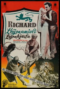 6f245 KING RICHARD & THE CRUSADERS Finnish 1955 Rex Harrison, Virginia Mayo, different!