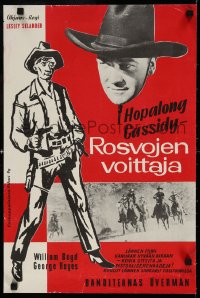 6f264 SUNSET TRAIL Finnish 1939 completely different images of Boyd as Hopalong Cassidy!
