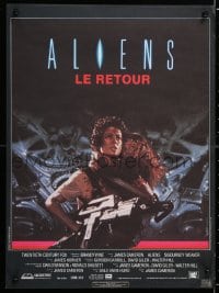 6f513 ALIENS French 15x21 CinePoster REPRO 1986 James Cameron, Sigourney Weaver w/ Carrie Henn!