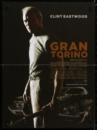 6f546 GRAN TORINO French 15x21 2009 cool shadowy silhouette profile of Clint Eastwood!