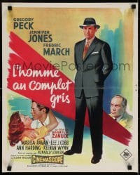 6f562 MAN IN THE GRAY FLANNEL SUIT French 18x22 1956 Gregory Peck, Jennifer Jones, Fredric March