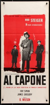 6f868 AL CAPONE Italian locandina 1959 Rod Steiger as the most notorious gangster by Ferrini!