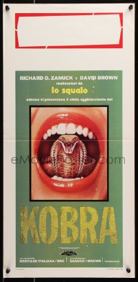 6f930 SSSSSSS Italian locandina 1976 Dirk Benedict, Heather Menzies, killer cobra snake in mouth!