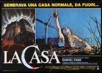 6f960 EVIL DEAD Italian 19x26 pbusta 1984 Raimi cult classic, different haunted house art by Sciotti!!