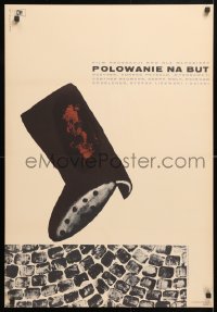 6f456 DIE JAGD NACH DEM STIEFEL Polish 23x34 1964 Konrad Petzold, Eryk Lipinski art of boot!