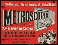 6f009 METROSCOPIX South American 1953 EARLY 3-D, cool different of lion leaping from screen!