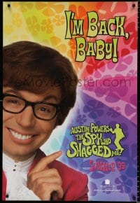 6g601 AUSTIN POWERS: THE SPY WHO SHAGGED ME teaser 1sh 1997 Myers in title role as Austin Powers!
