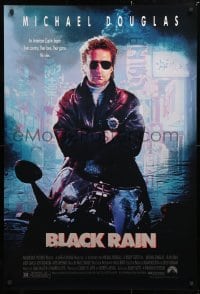 6g620 BLACK RAIN 1sh 1989 Ridley Scott, Michael Douglas is an American cop in Japan!