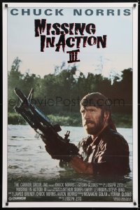6g623 BRADDOCK: MISSING IN ACTION III int'l 1sh 1988 great image of Chuck Norris w/ M-60 machine gun