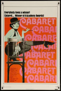 6g628 CABARET 1sh R1974 Liza Minnelli sings & dances in Nazi Germany, directed by Bob Fosse!