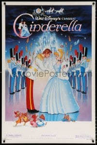 6g639 CINDERELLA 1sh R1987 Walt Disney classic romantic musical fantasy cartoon!