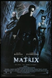 6g313 MATRIX 24x35 commercial poster 1999 Keanu Reeves, Moss, Fishburne, Wachowskis!