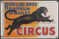 6g327 RINGLING BROS & BARNUM & BAILEY CIRCUS 24x36 commercial poster 1970s art of black panther!