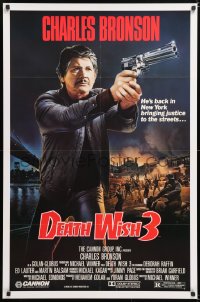6g659 DEATH WISH 3 1sh 1985 art of Charles Bronson bringing justice to the streets!
