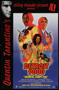 6g264 DETROIT 9000 26x40 video poster R1999 Alex Rocco in the murder capital of the world!