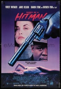 6g265 DIARY OF A HITMAN 27x40 video poster 1991 Forest Whitaker, Sharon Stone, sexy Sherilyn Fein!