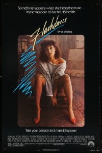 6g690 FLASHDANCE 1sh 1983 sexy dancer Jennifer Beals, take your passion and make it happen!
