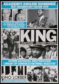 6g756 KING: A FILMED RECORD. MONTGOMERY TO MEMPHIS 27x39 1sh R2012 Martin Luther King documentary!