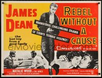 6g017 REBEL WITHOUT A CAUSE 25x34 English REPRO poster 1955 Dean was a bad boy from a good family!