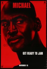 6g909 SPACE JAM teaser DS 1sh 1996 cool close-up of basketball star Michael Jordan!
