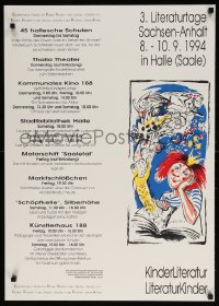 6g338 3. LITERATURTAGE SACHSEN-ANHALT 23x32 German special poster 1994 art by Lichrenberg!