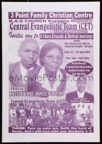 6g337 3 POINT FAMILY CHRISTIAN CENTRE 12x17 Kenyan special poster 2014 cool