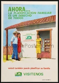 6g341 AHORA LA PLANIFICACION FAMILIAR ES UN DERECHO DE TODOS 12x18 Honduran special poster 1984
