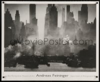 6g344 ANDREAS FEININGER 29x36 special poster 1999 Midtown Manhattan from Weehawken, New Jersey!