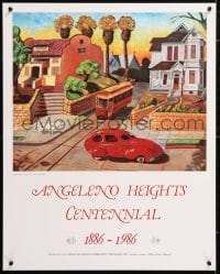 6g346 ANGELENO HEIGHTS CENTENNIAL 22x28 special poster 1986 art of the area in Texas by Frank Romero