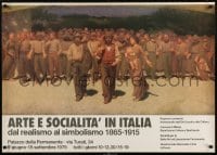 6g204 ARTE E SOCIALITA' IN ITALIA 28x39 Italian museum/art exhibition 1979 Pellizza de Volpedo!