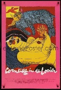 6g206 CORNEILLE IN DE LOOIER 23x35 Belgian museum/art exhibition 1988 woman & cat art by Corneille!