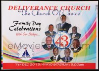 6g369 DELIVERANCE CHURCH 13x18 Kenyan special poster 2013 images of several bishops!