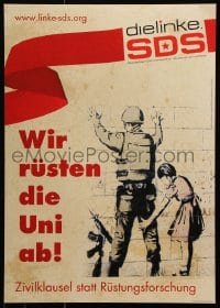 6g373 DIE LINKE Banksy style 17x24 German special poster 2000s democratic socialist party promo!