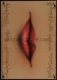 6g173 DON GIOVANNI 23x32 German stage poster 1989 Ekkehard Walter close-up art of lips!