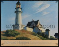 6g383 EDWARD HOPPER 29x37 special poster 1999 his art The Lighthouse at Two Lights!
