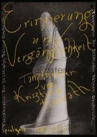 6g174 ERINNERUNG UND VERGANGLICHKEIT 23x33 German stage poster 1982 art of ballet slipper by Czerniawski!