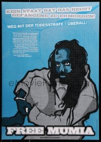 6g398 FREE MUMIA 17x24 German special poster 2000s different art of imprisoned Mumia Abu-Jamal!