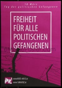 6g400 FREIHEIT FUR ALLE POLITISCHEN GEFANGENEN 17x23 German special poster 1990s purple style!