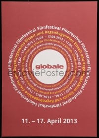 6g030 GLOBALE FILM FESTIVAL 17x24 German film festival poster 2013 cool circular art design!