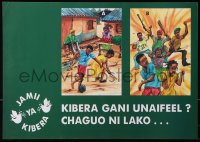 6g425 JAMII YA KIBERA 17x24 Kenyan special poster 1990s art of a peaceful & violent community!