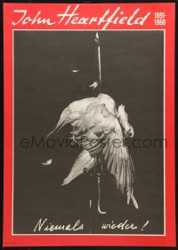 6g224 JOHN HEARTFIELD 1891 - 1968 16x23 East German museum/art exhibition 1977 dove impaled on bayonet!
