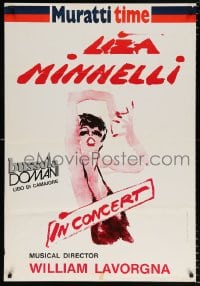 6g084 LIZA MINNELLI 27x39 Italian music poster 1982 cool different art of the star, Muratti Time!