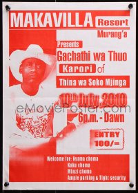 6g443 MAKAVILLA 12x17 Kenyan special poster 2010 great image of Gachathi wa Thuo!