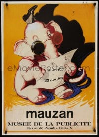6g232 MAUZAN 24x34 French museum/art exhibition 1983 art of an elephant by Achille Mauzan!