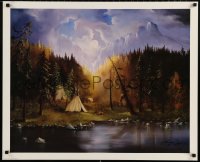 6g042 NIKKI SMITH signed #48/50 artist's proof 26x32 art print 1980s gorgeous Native American scene!
