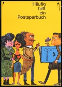 6g477 POSTSPARBUCH 17x23 German special poster 1965 Robert Patelli art of people!
