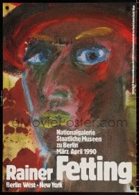 6g239 RAINER FETTING 23x32 German museum/art exhibition 1990 wild art of a man by the artist!